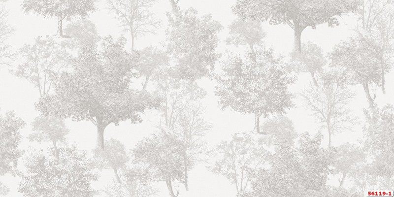 Mẫu giấy dán tường với hình ảnh cây cối đẹp của Hàn Quốc.