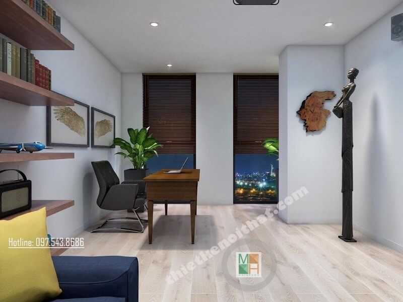 Tạo ra một phòng làm việc sang trọng và hiện đại bằng cách thiết kế nội thất.